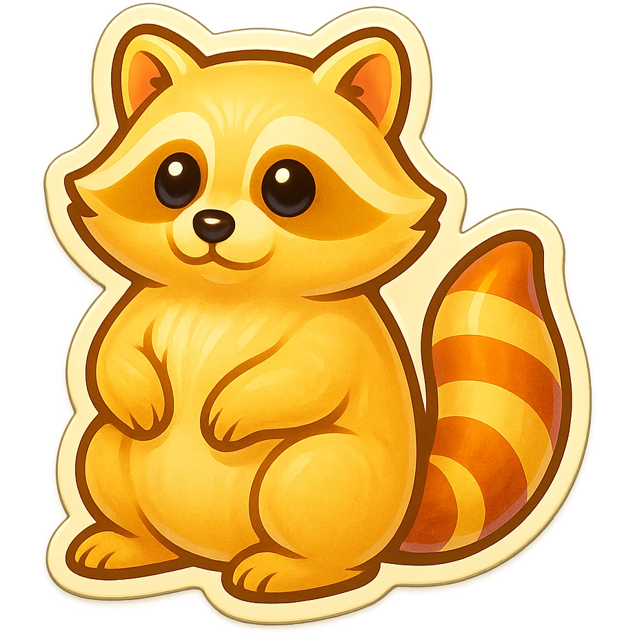 Very Light Blonde raccoon emoji