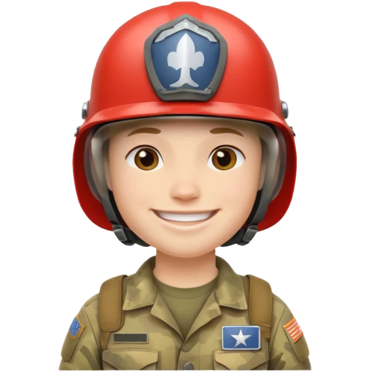 make a brave US soldier with white and natural skin like a human emoji
