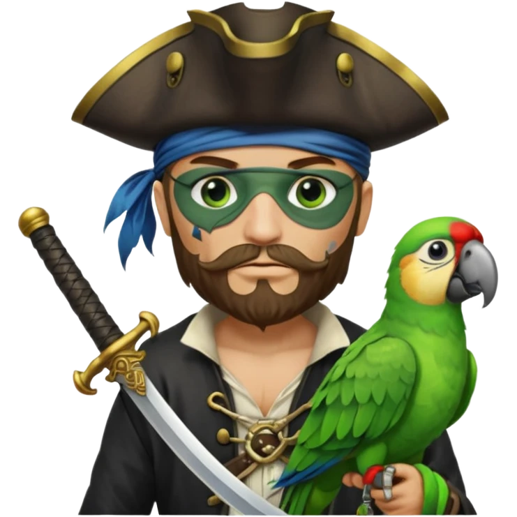 pirate and parrot emoji