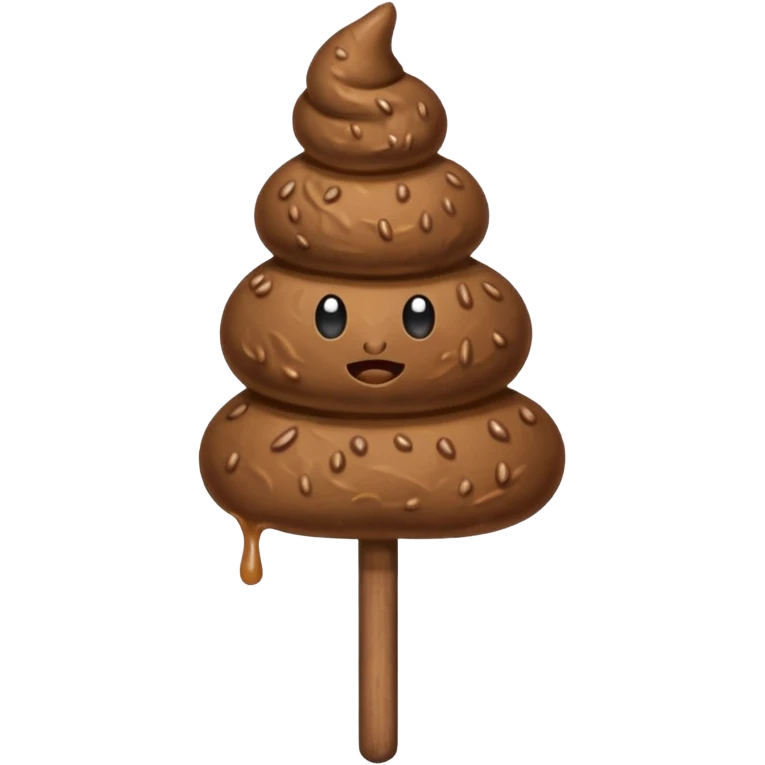 Poop on a stick emoji