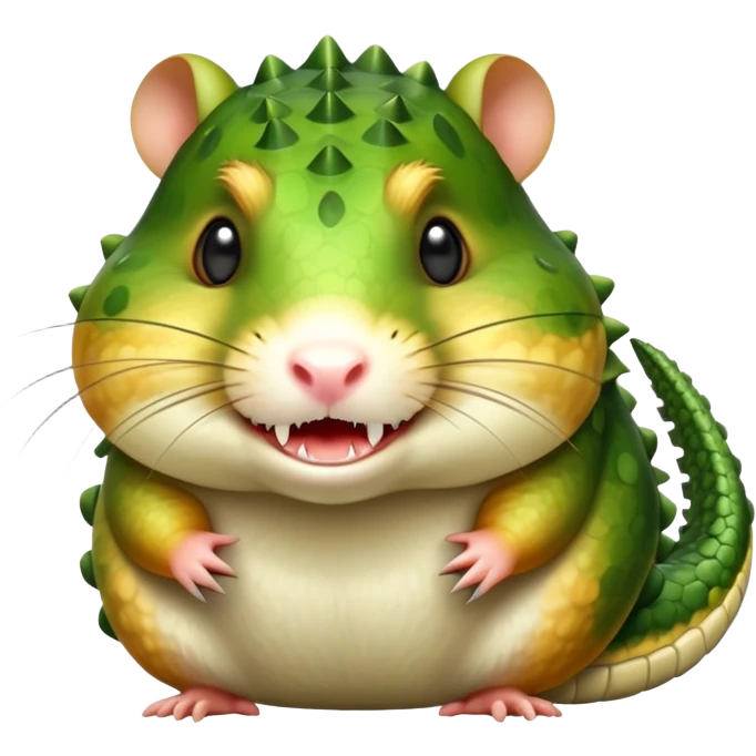 hamster with crocodile features emoji
