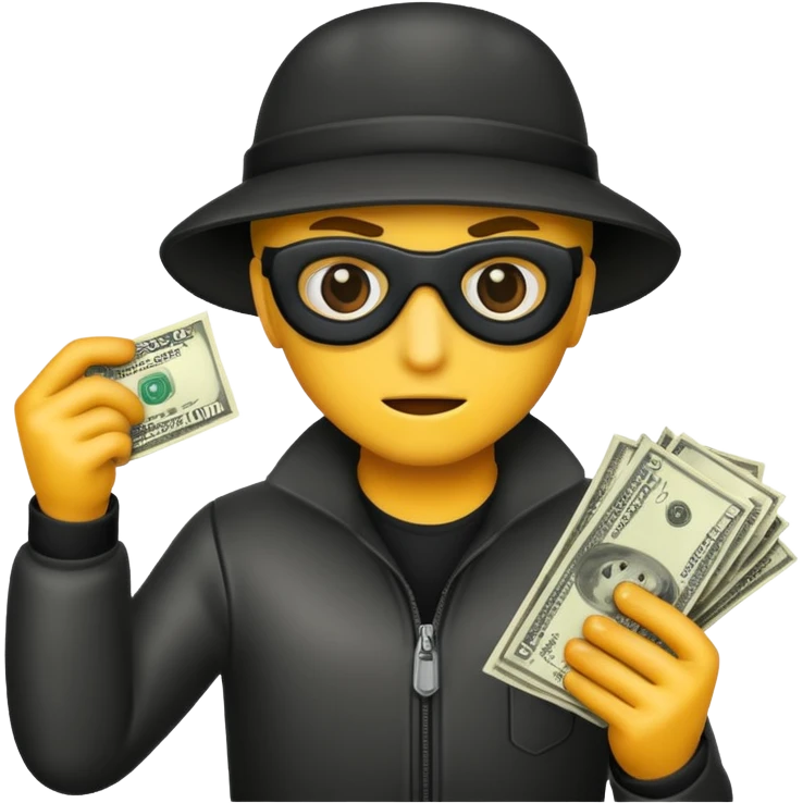 Robber with money emoji