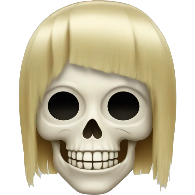 skull with a wig emoji