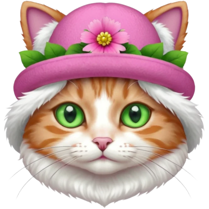 Make u make a cat with the pink flower hat emoji