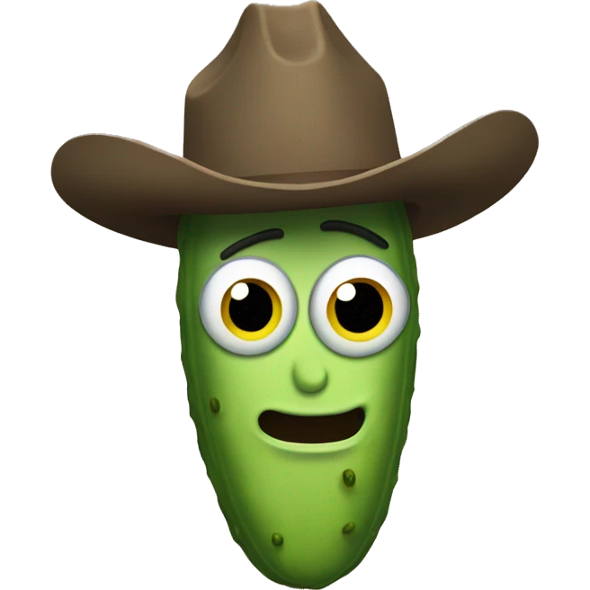 Pickle rick wearing cowboy hat emoji