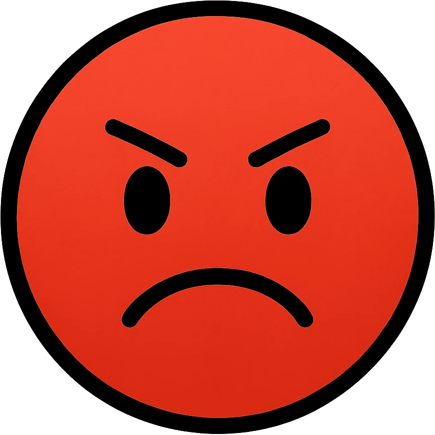 red emoji, no background, simple style emoji