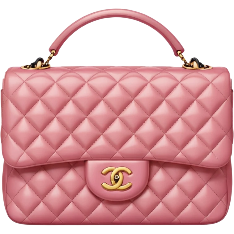 chanel pink pearl bag gold hardware emoji