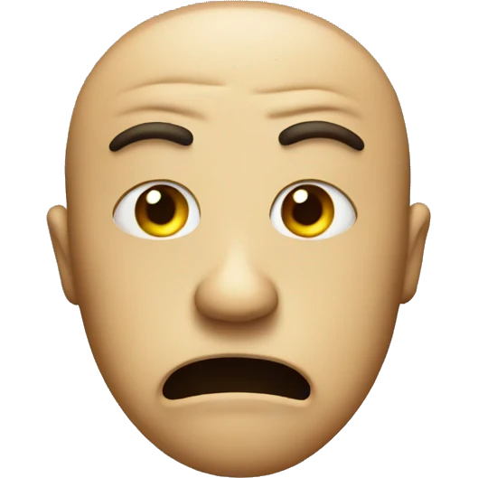 Emoji with a weird disgused face emoji
