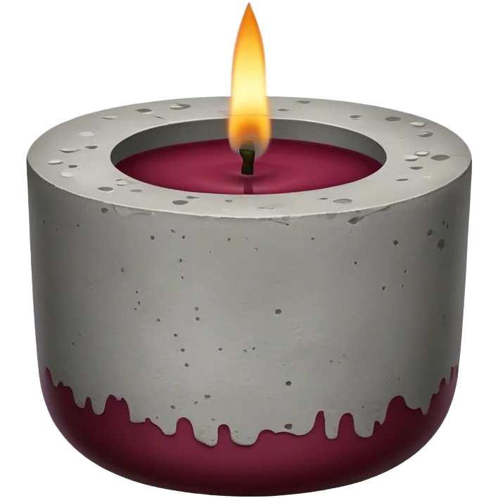 Scented Candle in concrete vessel Burgundy emoji