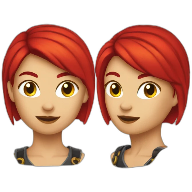 female-pirate-red-short-haircut-hook-hand emoji