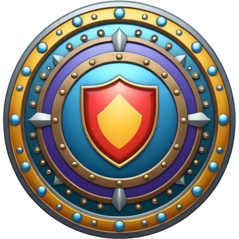 Yuvarlak Renkli Kalkan emoji