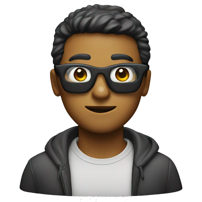 A person wearing 3D Glasses emoji