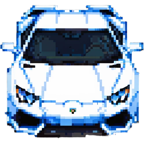 Lamborghini Aventador in Minecraft blocky style emoji