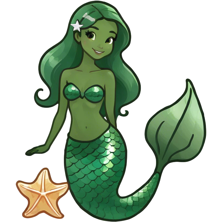 Green mermaid emoji