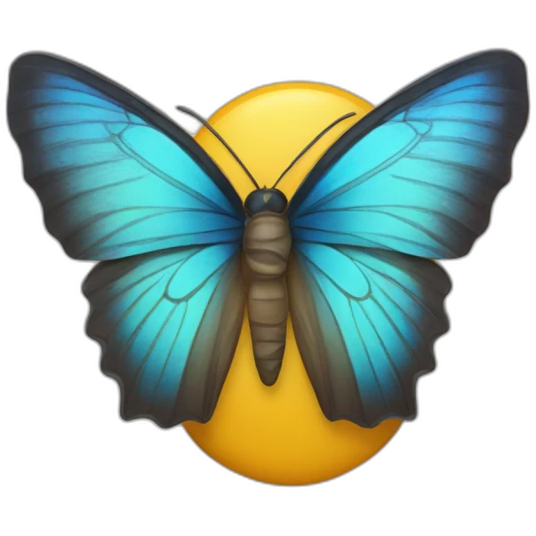 Couteau papillon emoji
