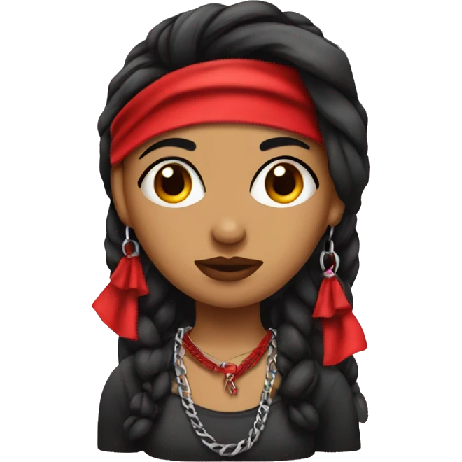 Chola with red bandana  emoji