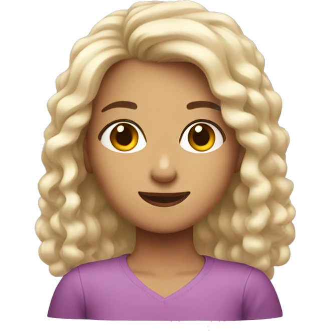 girl with half ciarly and wife hair  emoji