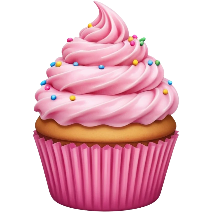 Cupcake with pink icing emoji