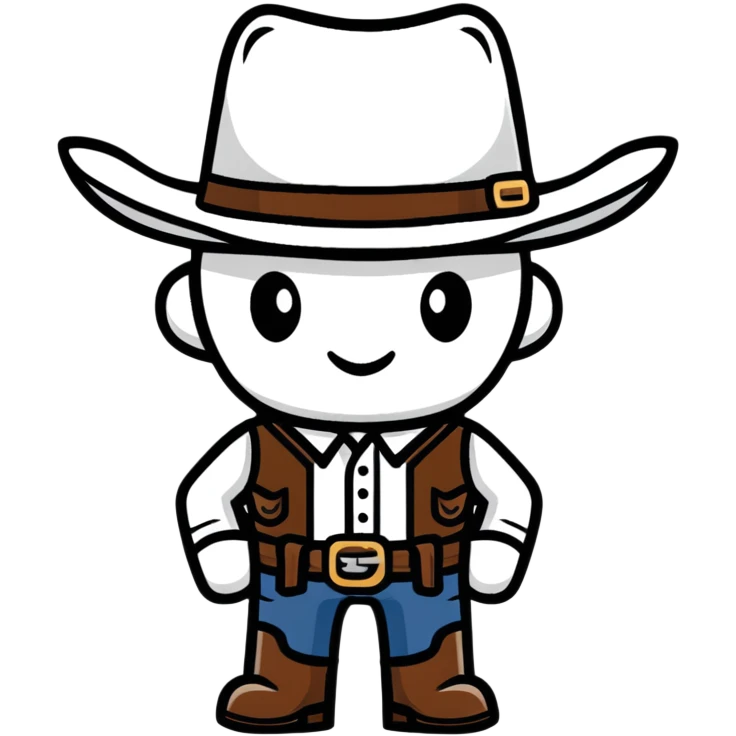 BLK letters in western cowboy style with silver outline emoji