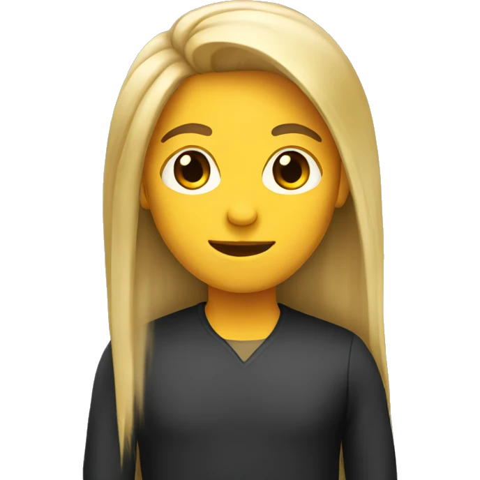 Sleek long hair emoji