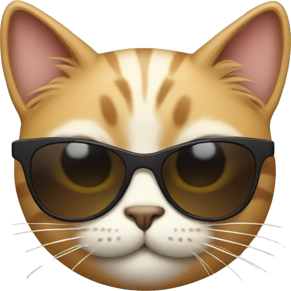 Cat with sunglasses emoji