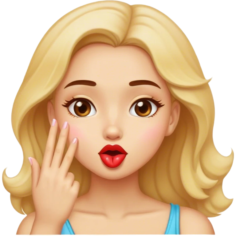 girl throwing a kiss emoji