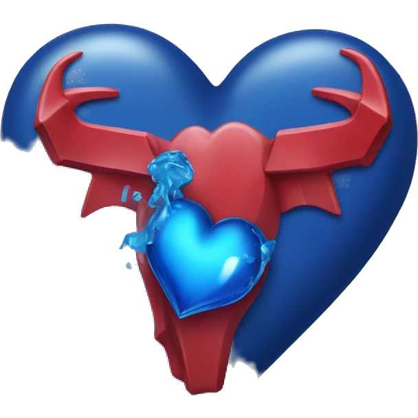 Blue heart with a redbull emoji