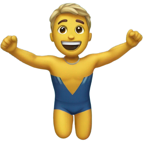 An emoji of a man diving into a pool. emoji
