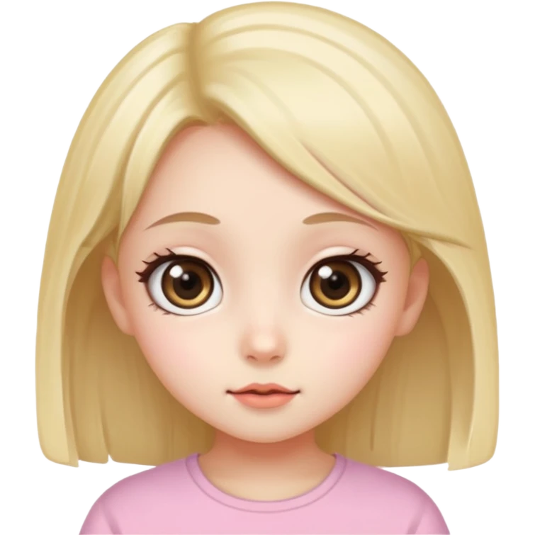 Cute kawaii girl emoji