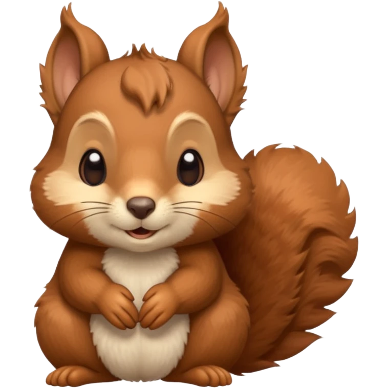 cosy squirrel eyes closed emoji