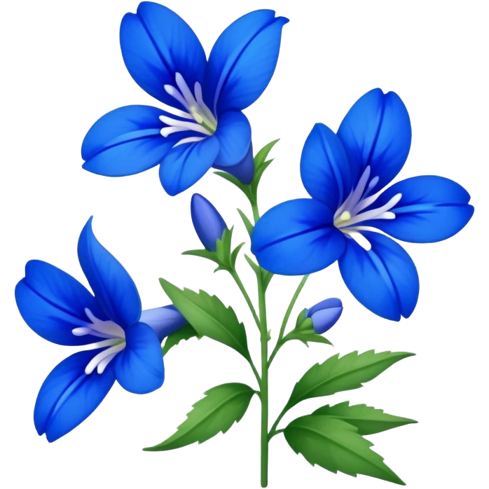 single Lobelia, straight stem emoji