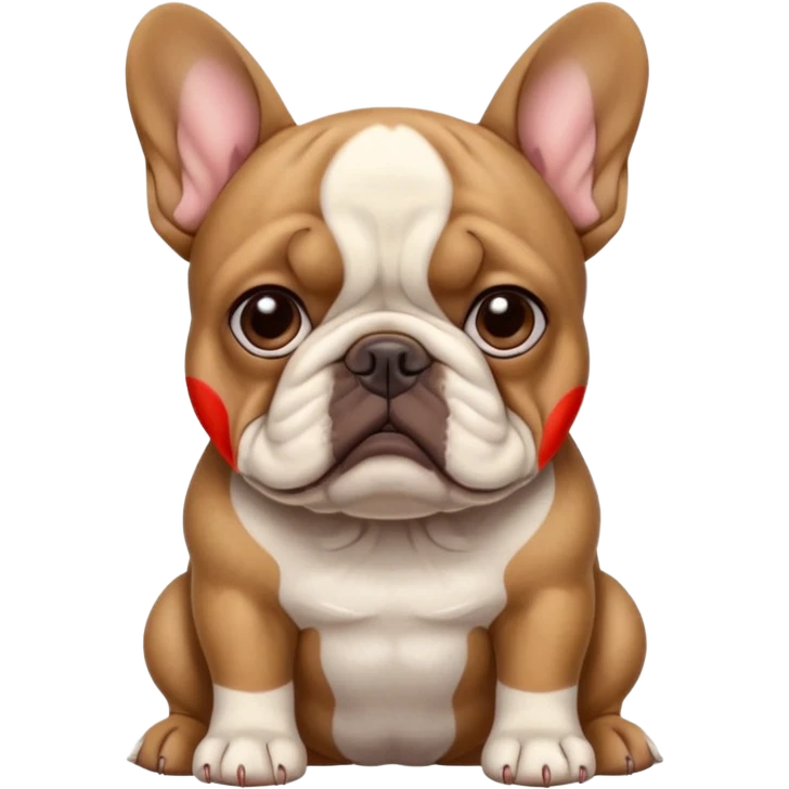 Ashamed French bulldog  emoji