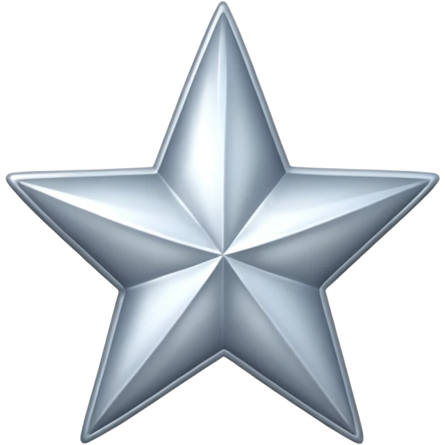 Silver bright star emoji