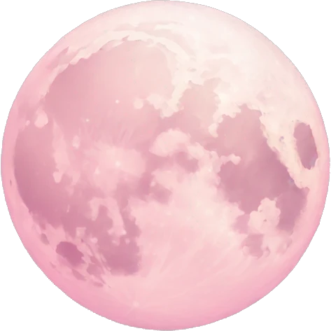 Pastel pink moon emoji