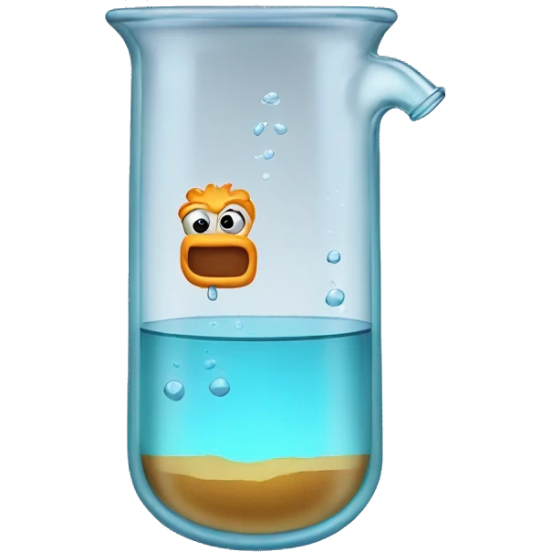 beaker clear water with drain emoji