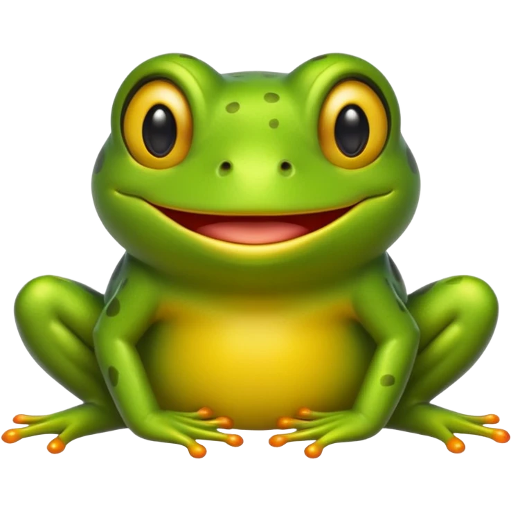 Yellow frog create a emoji emoji