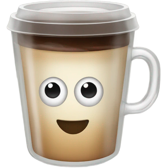 Coffee in a clear cup emoji