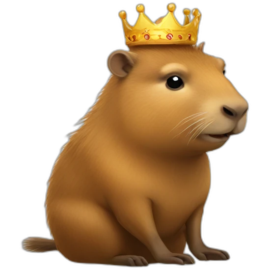 Capybara king emoji