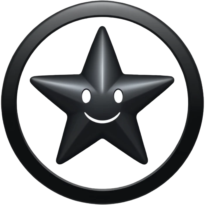 Сделай эмодзи надпись black star service emoji