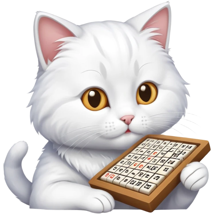 cat playing sudoku emoji