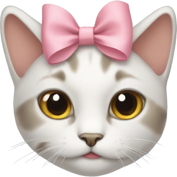 Cat with bow  emoji
