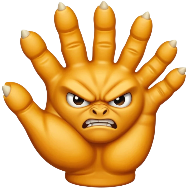 Angry claw hand emoji