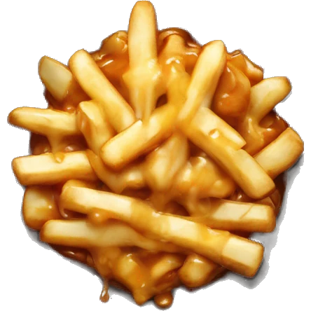 Poutine qui mange une poutine  emoji