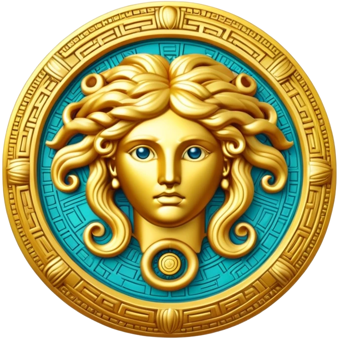golden medallion versace medusa emoji