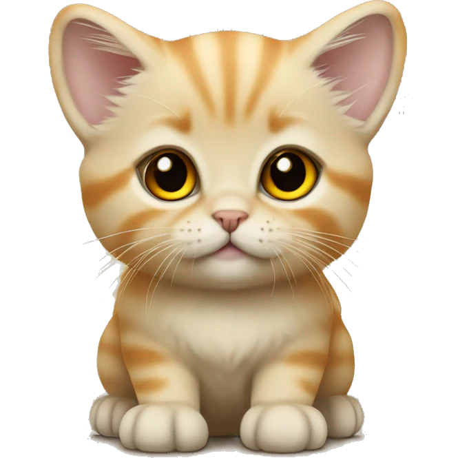 Scottish golden chinchilla kitten orange color with yellow eyes emoji