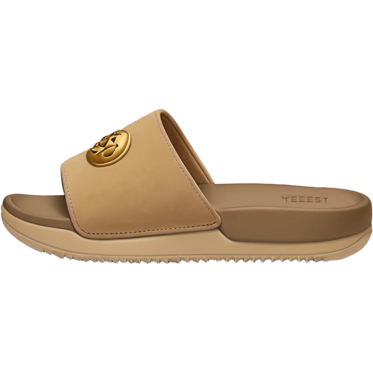 yeezy tan slide sandal emoji