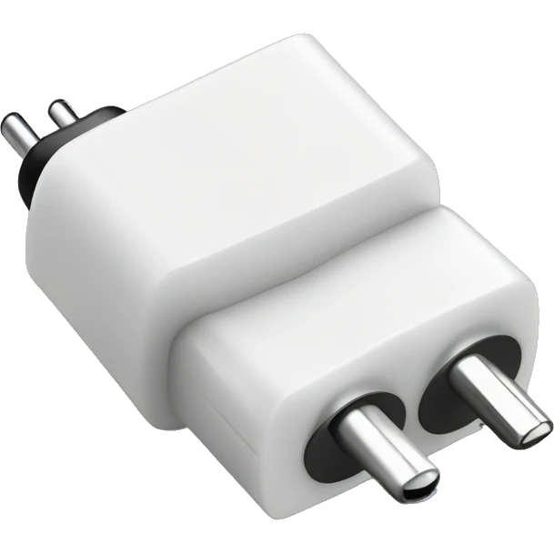 white stereo adapter mini jack to big jack for headphones  emoji