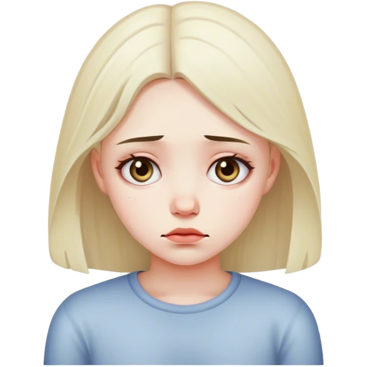 sad girl emoji