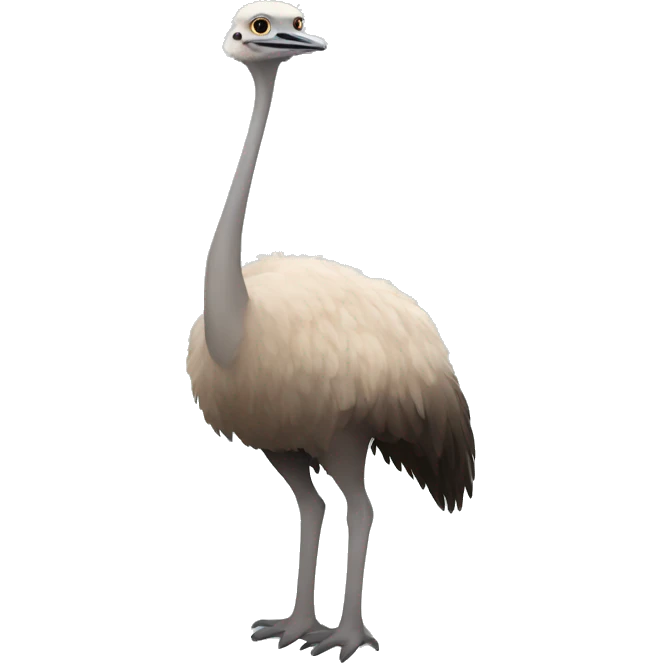 ostrich full body emoji