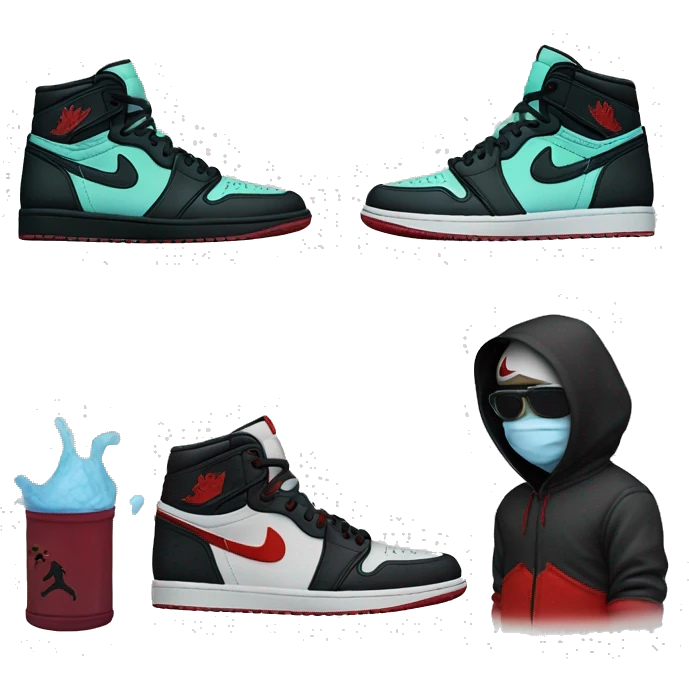 among us with pair of Jordan 1s  emoji